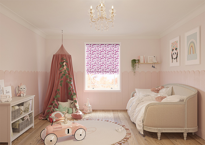 Royal Realm, Bubblegum Pink - Twist&Fit Roman Blind - Image 8